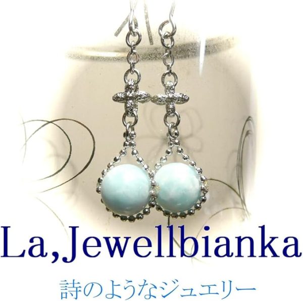 ラリマー ちいさな花びら ピアス【 詩のような耳飾り 】 - 画像 (6)