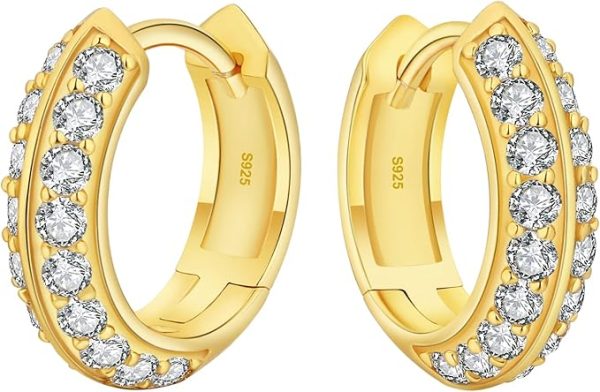フープピアス 15mm シルバー925 金属アレルギー対応 両耳 14k金メッキ メンズ レディース イヤリング - 画像 (14)