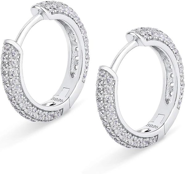 フープピアス 15mm シルバー925 金属アレルギー対応 両耳 14k金メッキ メンズ レディース イヤリング - 画像 (13)